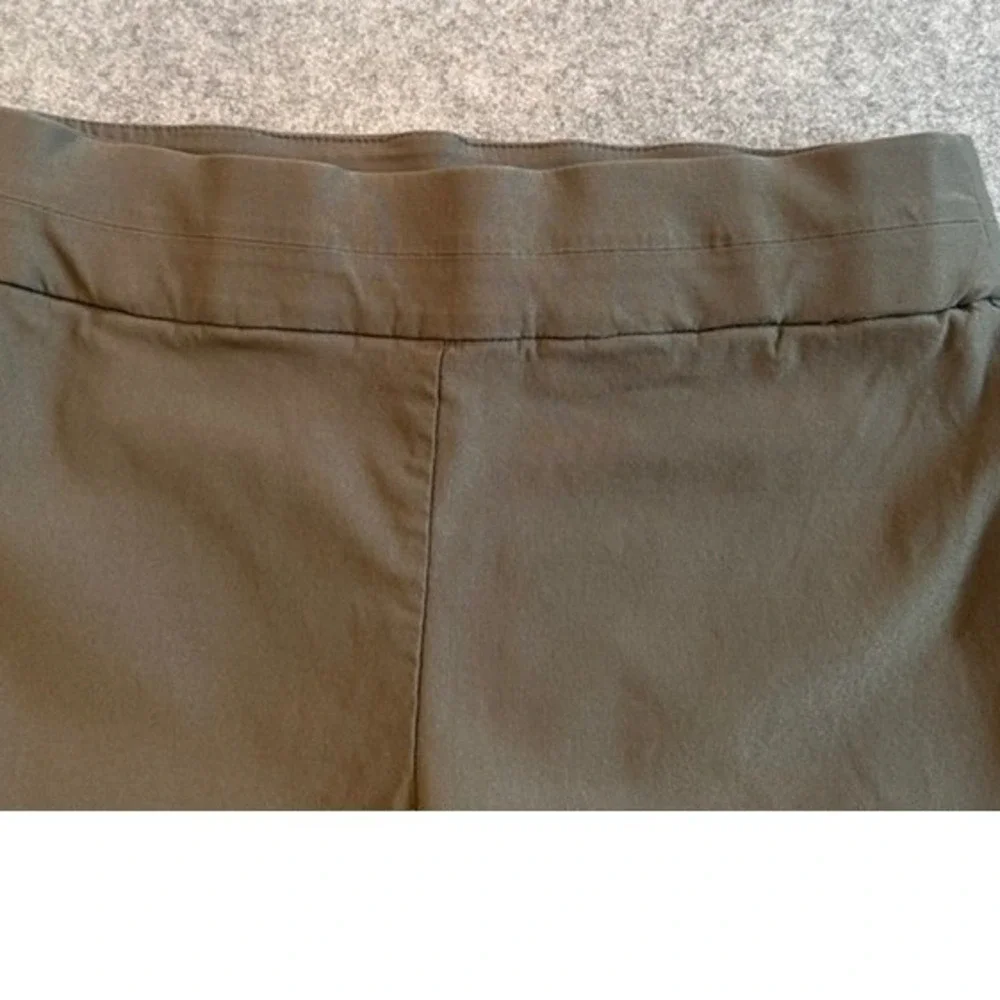 Stretch Shorts Womens 12 Grey Excellent Pull On Bermuda Stretch Slit Hem